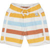 BESS regular waist gestreepte casual short bruin