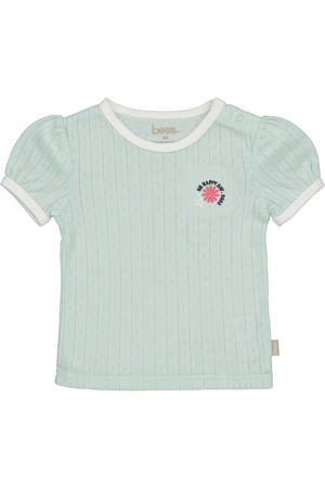 T-shirt ajour lichtgroen