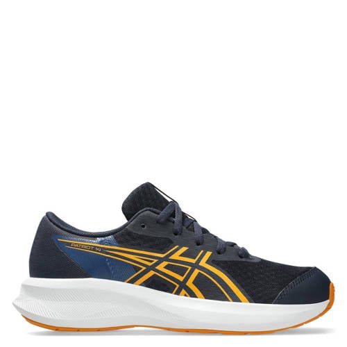 ASICS Patriot 14 hardloopschoenen donkerblauw/oranje Jongens/Meisjes Mesh - maat 37 afbeelding