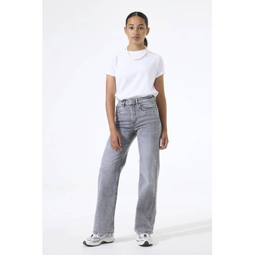 Garcia Ilvy Straight high waist straight leg jeans grey denim Grijs Meisjes Katoen - maat 140 afbeelding