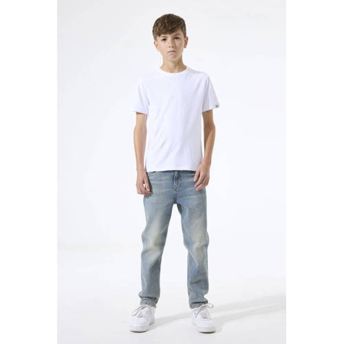 Garcia tapered jeans medium blue denim Blauw Effen - maat 146 afbeelding