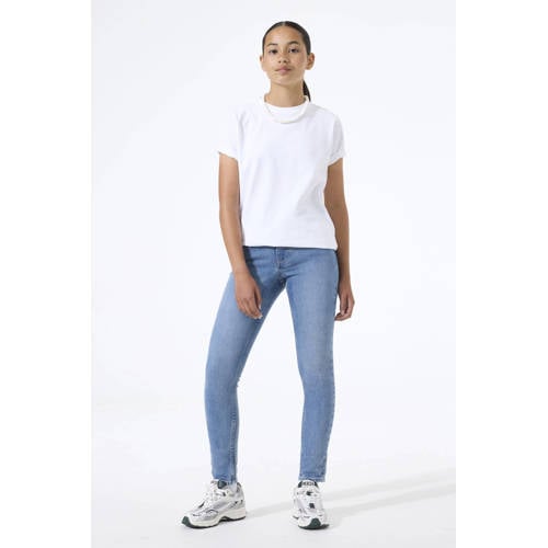 Garcia high waist slim fit jeans medium blue denim Blauw Effen - maat 134 afbeelding