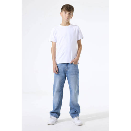 Garcia straight leg jeans medium blue denim Blauw Effen - maat 158 afbeelding