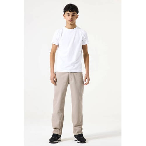 Garcia straight leg jeans beige Jongens Denim Effen - maat 128 afbeelding