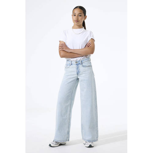 Garcia wide leg jeans light blue denim Blauw Effen - maat 152 afbeelding