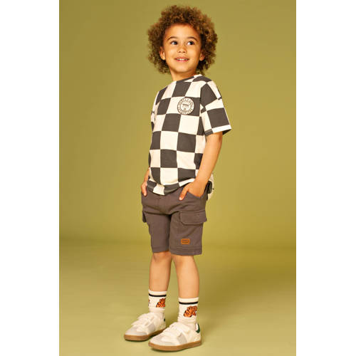 Stains&Stories sweatshort antraciet Korte broek Grijs Effen - maat 92 afbeelding