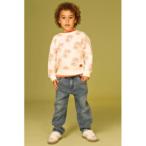 Stains&Stories loose fit jeans medium blue denim Blauw Jongens Stretchdenim - maat 140 afbeelding