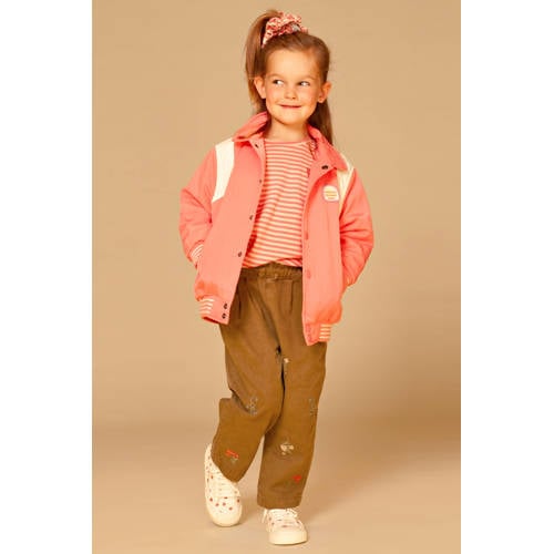 Stains&Stories zomerjas roze Meisjes Polyamide Klassieke kraag Meerkleurig - maat 134 afbeelding