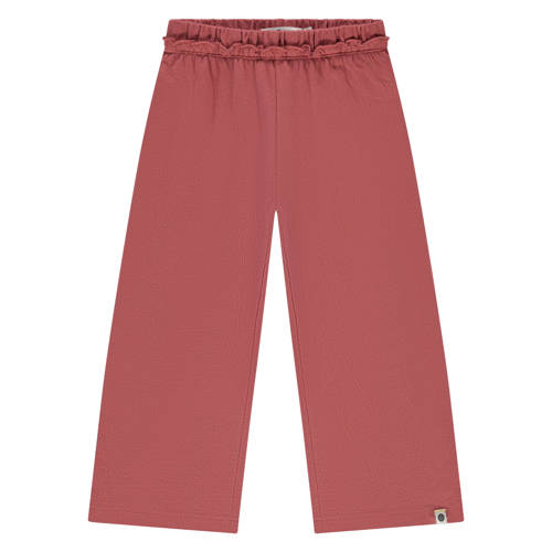 Stains&Stories wide leg casual broek roze Meisjes Katoen Effen - maat 128 afbeelding