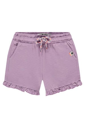 sweatshort lila met textuur