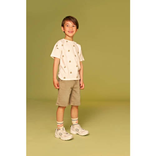 Stains&Stories T-shirt ecru Jongens Katoen Ronde hals All over print - maat 128 afbeelding