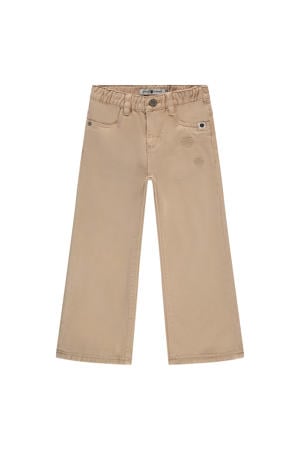 wide leg casual broek beige