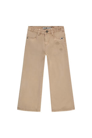 wide leg casual broek beige