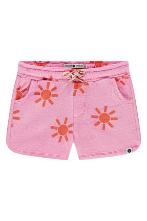 casual short roze met textuur
