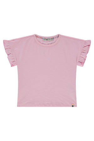 T-shirt met textuur roze