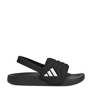Adilette Estrap 2.0 badslippers met hielbandje zwart