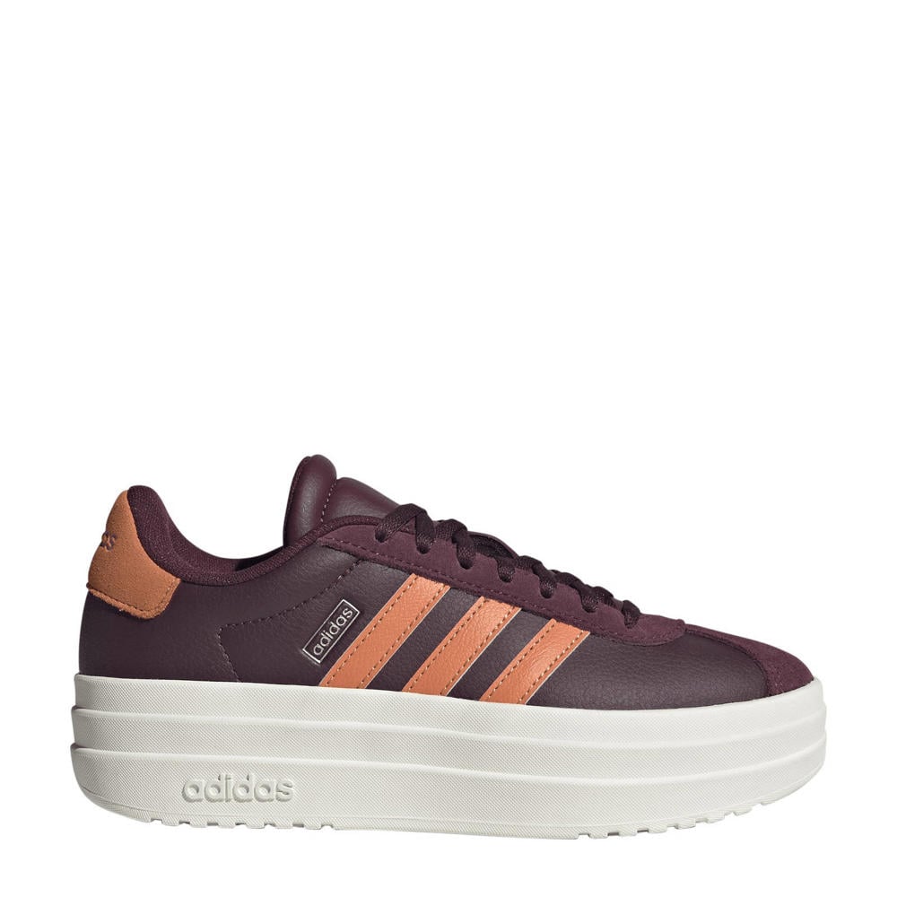 adidas Sportswear VL Court Bold suede sneakers donkerbruin/oranje