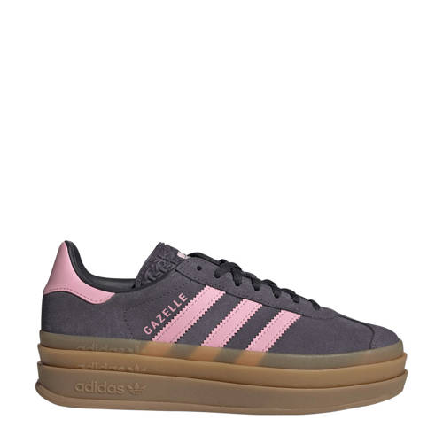 adidas Originals Gazelle Bold sneakers donkerbruin/roze Jongens/Meisjes Leer - maat 36 afbeelding
