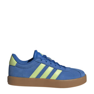 VL Court 3.0 suede sneakers kobaltblauw/limegroen