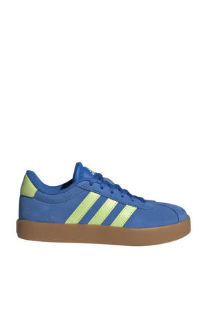 VL Court 3.0 suede sneakers kobaltblauw/limegroen