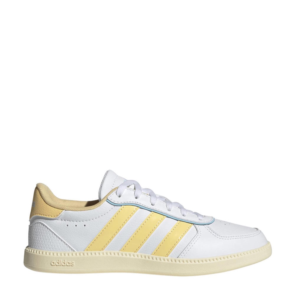Wit en gele jongens en meisjes adidas Sportswear Breaknet Sleek sneakers van imitatieleer/voering: mesh/voetbed: eva met veters