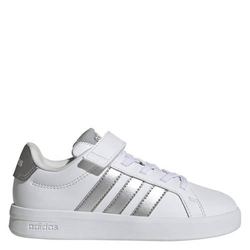 adidas Sportswear Grand Court 3 sneakers wit/zilver metallic Jongens/Meisjes Imitatieleer - maat 28 afbeelding