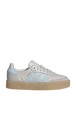 Sambae sneakers grijsbruin/lichtblauw