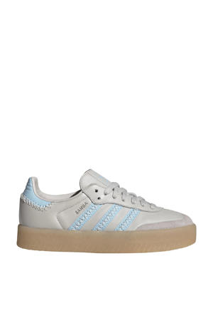 Sambae sneakers grijsbruin/lichtblauw