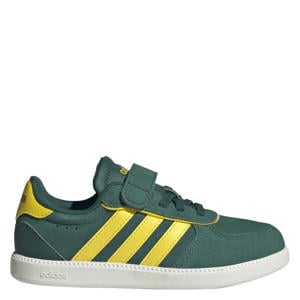 Breaknet imitatieleren leren sneakers Sleek donkergroen/geel