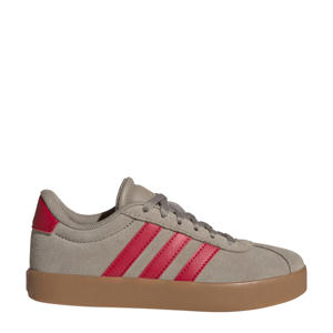 VL Court 3.0 suede sneakers lichtbruin/rood