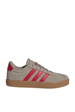VL Court 3.0 suede sneakers lichtbruin/rood