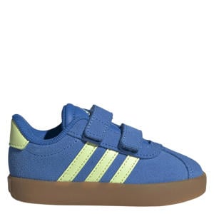 VL Court 3.0 suede sneakers kobaltblauw/limegroen