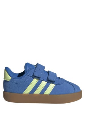 VL Court 3.0 suede sneakers kobaltblauw/limegroen