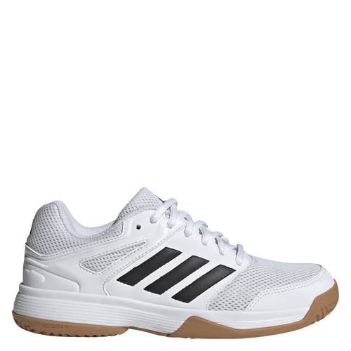adidas Performance Speedcourt zaalsportschoenen wit/zwart Jongens/Meisjes Mesh