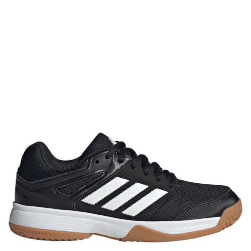 adidas Performance Speedcourt zaalsportschoenen zwart/wit Jongens/Meisjes Mesh