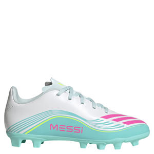 F50 Messi Club FG/MG junior voetbalschoenen wit/roze/lichtgroen