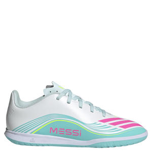 F50 Club IN junior voetbalschoenen wit/roze/lichtgroen