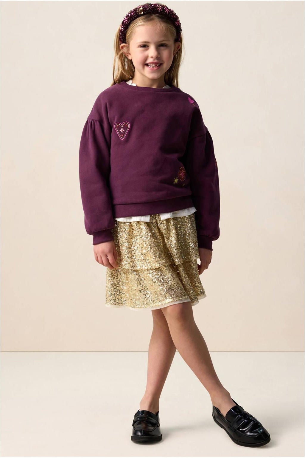 Sissy-Boy sweater met hartjes donkerrood