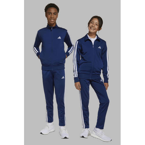 adidas Sportswear trainingspak donkerblauw Jongens/Meisjes Polyester Opstaande kraag