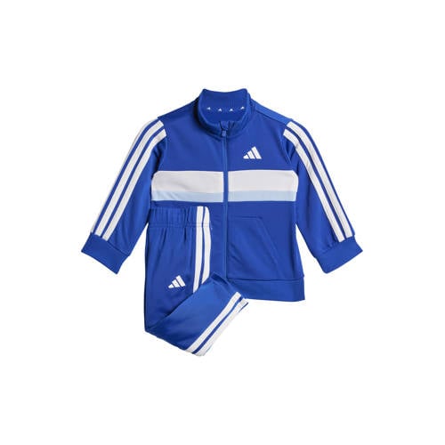 adidas Sportswear joggingpak blauw Jongens/Meisjes Polyester Opstaande kraag - maat 68 afbeelding