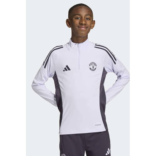 adidas Performance Junior Manchester United voetbalshirt Training Sport t-shirt Wit Jongens/Meisjes Polyester Opstaande kraag