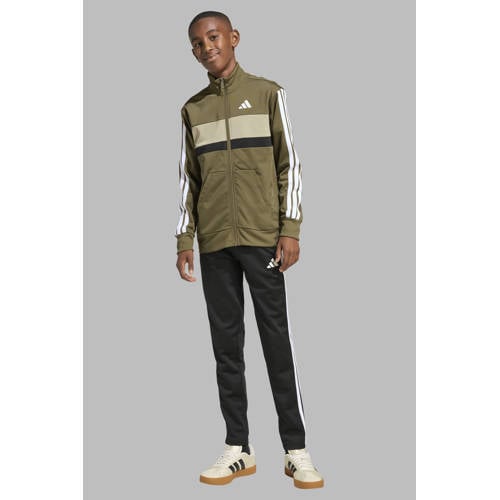 adidas Sportswear Junior Junior trainingspak zwart/wit Jongens/Meisjes Polyester Opstaande kraag - maat 164 afbeelding