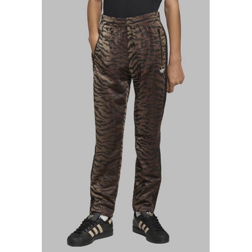 adidas Originals trainingsbroek FIREBIRD bruin/dierenprint Jongens/Meisjes Polyester