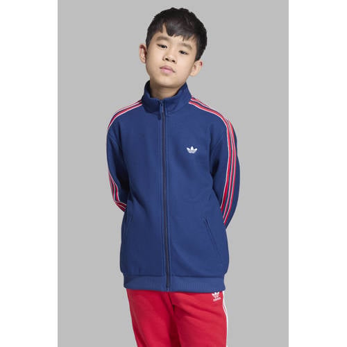 adidas Originals trainingsjack Firebird blauw Vest Jongens/Meisjes Polyester Opstaande kraag - maat 152 afbeelding