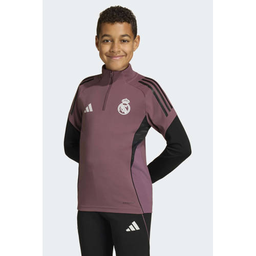 adidas Performance Junior Real Madrid voetbalshirt Sport t-shirt Paars Jongens/Meisjes Polyester Opstaande kraag - maat 176 afbeelding