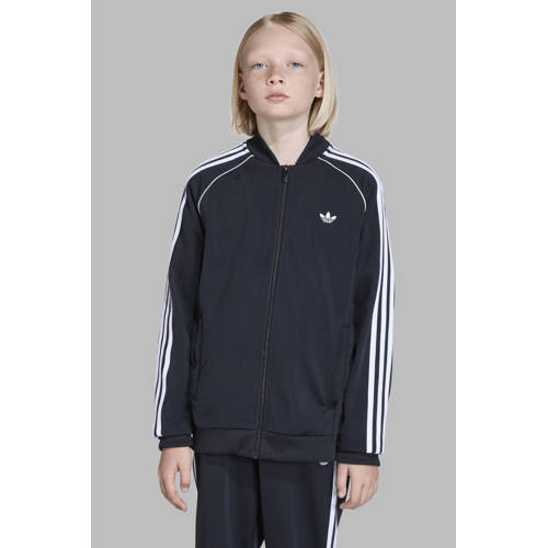adidas Originals trainingsjack Adicolor SST zwart Vest Jongens/Meisjes Polyester Opstaande kraag - maat 176 afbeelding