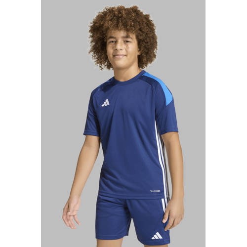 adidas Performance voetbalshirt Tiro blauw Sport t-shirt Jongens/Meisjes Polyester Ronde hals - maat 152 afbeelding