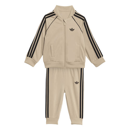 adidas Originals trainingspak Superstar zwart Joggingpak Beige Jongens/Meisjes Polyester Ronde hals