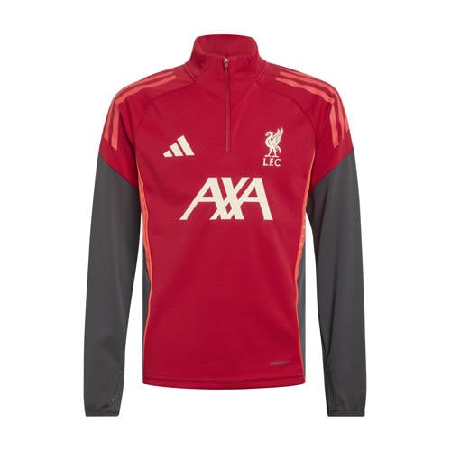 adidas Performance Junior Liverpool FC voetbalshirt Uit Sport t-shirt Rood Jongens/Meisjes Polyester Opstaande kraag