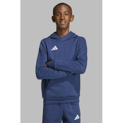 adidas Performance Junior sporthoodie Entrada26 donkerblauw Sportsweater - maat 116 afbeelding